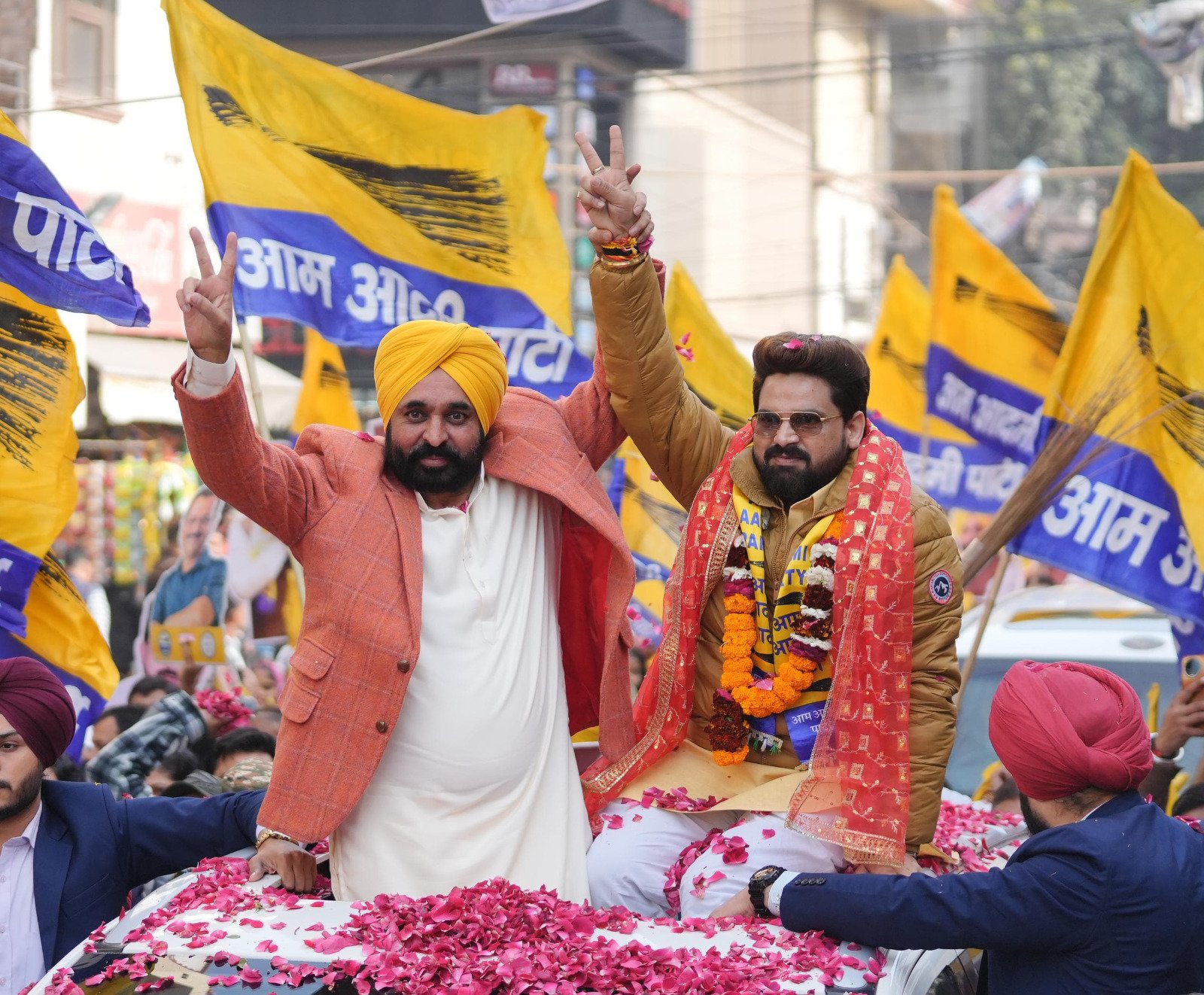 ਪੰਜਾਬ ਦੇ ਮੁੱਖ ਮੰਤਰੀ ਭਗਵੰਤ ਮਾਨ ਪਟੇਲ ਨਗਰ ਤੋਂ ‘ਆਪ’ ਉਮੀਦਵਾਰ ਪ੍ਰਵੇਸ਼ ਰਤਨ ਲਈ ਕੀਤਾ ਰੋਡ ਸੋ਼ਅ